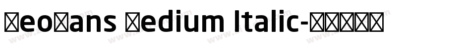 NeoSans Medium Italic字体转换